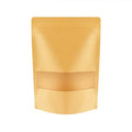 100 Pcs Kraft Stand Up Pouches 3.5 x 5.5 Inch Resealable Zip Lock Food Storage Bags with Matte Window for Packaging - color: 3.5x5.5 Inches