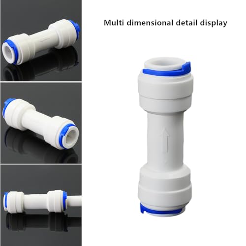3/8" Push-Fit Check Valve, 3 Pcs | Quick-connect adapter check valve for RO reverse osmosis water filter systems, beverage dispensers & water purifiers. - size: 3/8" Check Valve