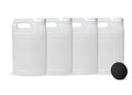 FastRack 2.5 Gallon Water Jug (Pack of 4) w/ 1 Black Rubber Cap Gripper | Reusable Plastic Jug with lid for Liquids | Heavy-Duty Water Container for Storage, Camping | BPA-Free Gallon Jugs with Lids - size: 4 Pack
