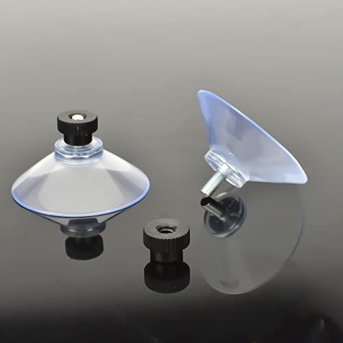 AccEncyc 40mm Glass Suction Pads Clear PVC Sucker Pads Suction Holder Without Hooks for Bathroom Wall Door Glass Window Car Shade (Black, 50pcs) - size: 50Pcs Black
