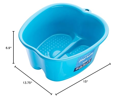 Mantello Foot Bath, Extra Large, Foot Soaking Tub - Pedicure Bowl - Foot Soak Tub (Blue) - color: Blue