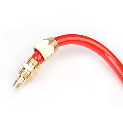4PCS Solid Brass Reusable Fittings For 1/4-Inch ID PU Polyurethane Hose, Air Hose Splicer End Repair Fittings