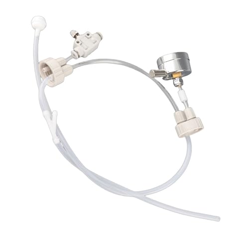 DIY CO2 Generator System Kit for Aquarium, White Professional Plant System with Tube Valve Gauge Bottle for Moss
