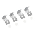 4 Pcs Aquarium Lid Clips, 15mm Aquarium Cover Support Clamps, Aquarium Cover Holder Lid, Stainless Steel Aquarium Tank Cover Clamps Set, Silver Tone