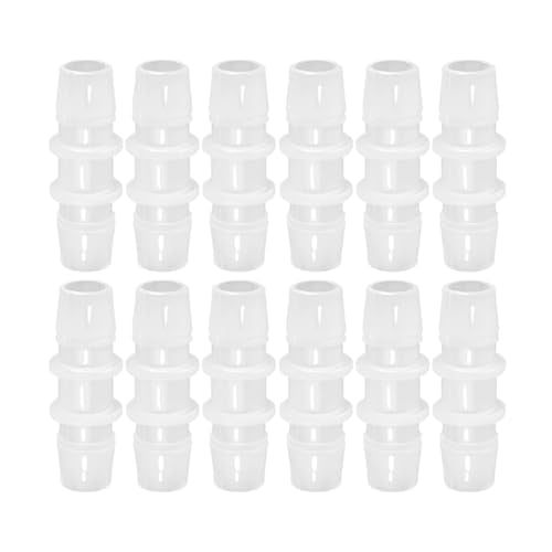 Plastic 1/4” hose ID Barb pipe connectors Joint Splicer Mender Adapter Union Boat Water Air Aquarium O2 Fuel (pack of 12) - size: 1/4 Inch, style: 12