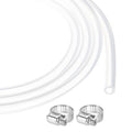 MECCANIXITY 10ft Clear Silicone Rubber Tubing 1/8" ID 5/16" OD Plastic Tube Flexible Air Hose for Brewing, Wine Making, Pump Siphon, 3mm x 8mm, with 2pcs Clamps - color: Clear, size: 1/8" x 5/16"