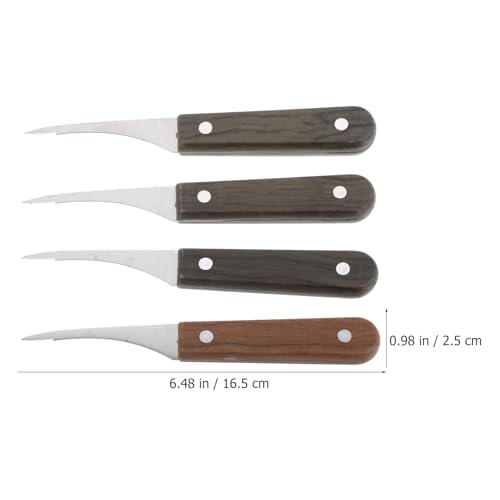 Garneck 4pcs Shrimp Peeler and Stainless Steel Fish Scaler Set with Serrated Edge, Ergonomic Seafood Deveiner Tool for Household Kitchen Cleaning and Fish Scale Removal Random Color