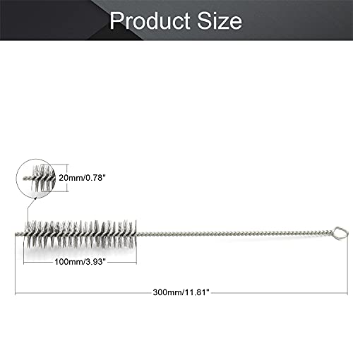 Utoolmart Steel Wire Cleaning Brush, Spiral Power Tube Brush, Steel Wire Tube Brush Cleaning Tool, Tube Bottle Brush, 1.0-inch Diameter 12-inch Length, 10pcs - color: 10pcs, size: 2.5cm
