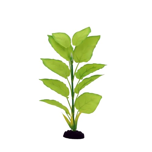 2-Pack 12 Inch Aquarium Silk Aquarium Plants, Artificial Plastic Plant for Small Tank, Goldfish, Fish Hides (Light Green, 12 Inch) - color: Light Green