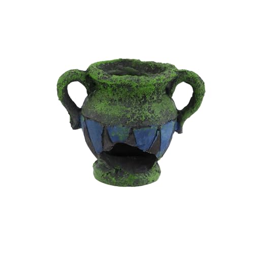 1 Pcs Aquarium Decorations Rock, Fish Tank Resin Ornaments, Shrimp Hollow Hideout House, Fish Shrimp Tank Decor Cave for Hiding, Vase Design - size: 3.9"x2.5"x3"/100x64x77mm(LxWxH)