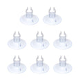 Aquarium Suction Cups, Fish Tank Suction Cups Clips Airline Tube Holders Clamps (Plastic, 8Pcs, Clear) for 0.4" Fish Tank Airline Tubing Binding Moss Shrimp Nest, 10x30MM - color: Clear, size: 10x30MM