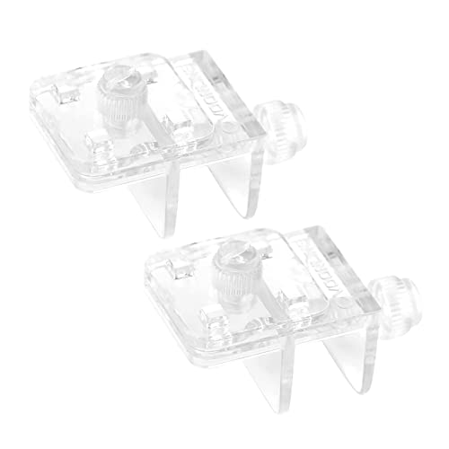 2 Pieces Fish Tank Screen Net Holder Clamp Anti-Jump Net Mounting Clip Multifunctional Transparent Acrylic Clamps, 3.8x2.8x3.3cm