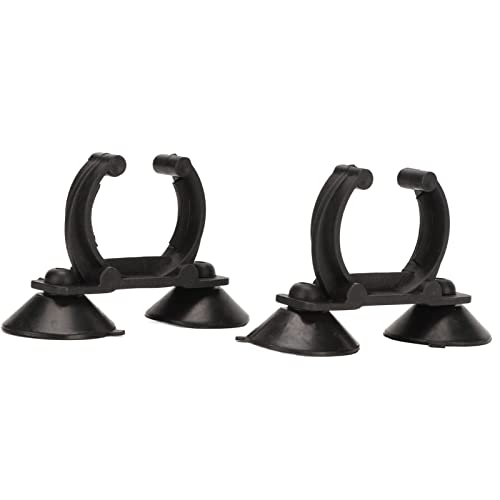 Vikye Aquarium Heater Suction Cup Clips Strong Fixing Stable Holders for Fish Tanks, 2-Pack, LED LightsHeating RodsWater Pipes, Plastic, 1.3in Diameter 1.4in Clamp Height 2.0in for Fish Tank
