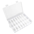OALCQ 24 Grids Plastic Organizer Box With Dividers Clear Craft Storage Bead Organizer Box Earring Travel Pill Jewelry Organizers Storage Boxes Screw Seed Small Parts Hair Tie - size: 24 grids