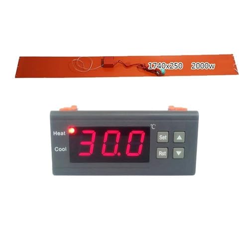 Drum Heater Belt, 55 Gallon Silicone Rubber Pad with Digital Display, Adjustable Gas Tank Warming Wrap for Viscosity Control & Freeze Protection(Digital,D) - color: Digital, size: D