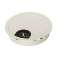 Desk Grommet 2-1/8 Inch 53mm, Zinc Alloy Computer Desk Wire Hole Cover, Office Desktop Cord Cable Hole Metal Ring, Brushed Silver - size: 2-1/8" Brushed Silver