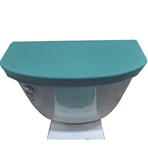 Madeals Velvet Toilet Tank Lid Cover Fabric Cover for A Lid Toilet Tank Teal - color: Teal Blue