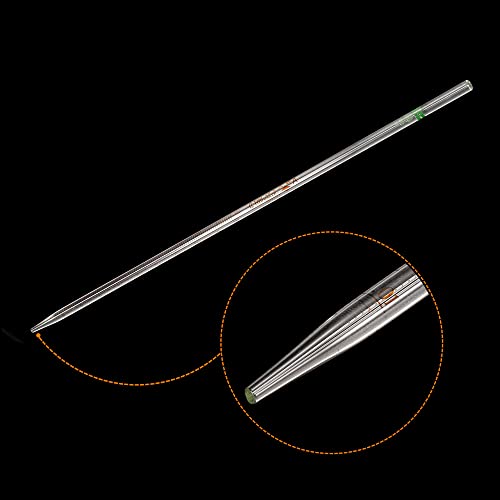 PATIKIL Graduated Dropper Pipettes, 1 Pcs 0.1ml Reusable Borosilicate Glass Pipette for Transfer Liquid for Laboratory, Chemistry, Clear - size: 0.1ml