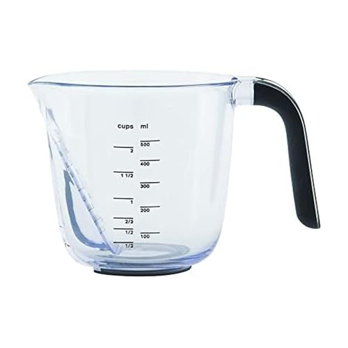 KitchenAid Universal Easy View Angled Measuring Cup, Medium, Clear with Black Handle - color: Black, size: Medium, style: Angled