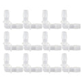 12Pcs Premium Plastic Hose Barb Fittings Elbow Connector Right Angle Barbed Splicer Adapter for Aquarium Lab Tubing Durable PP Material (11.1mm) - size: 11.1mm
