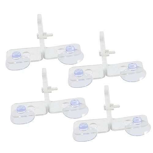 4sets Aquarium Divider Clips Cups Isolation Board for Fish Tank Separation and Breeding Transparent Design for Easy Installation