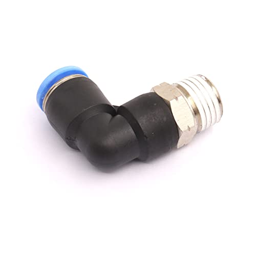 CEKER 1/4 Elbow Male Airlines Push Fittings 90 Degree Push to Connect Fittings Air Fittings, PL 4MM Tubing Od x 1/4" Npt Thread Pneumatic Push In Connectors Quick Connect Tube Fittings 2Packs - size: 4MM X 1/4" MNPT