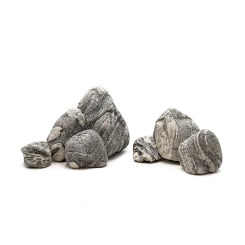 Natural Rocks Aquarium Stone 20lb Silver Seiryu Rock for Fish Tanks, Terrariums, Bonsai, Garden Decoration, Micro Landscapes & Reptile Terrariums (2-9inch 7-8Pcs) - size: 20lb (2-8inch)