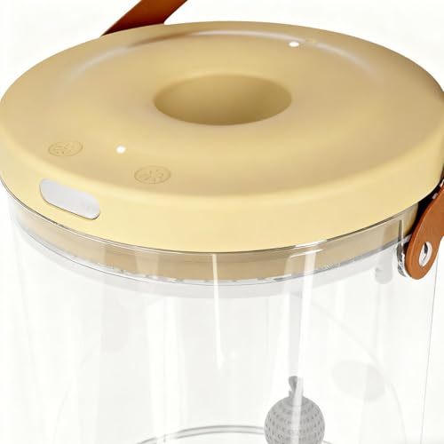 Portable Fish Tank - with Light Quiet Oxygen Circulation Clear Bowl,2000mAh Tiny Fish Tank - for Bait Fishing Kids Indoor Outdoor Sensory Play Reptile