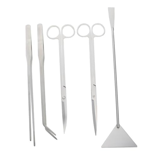 BESPORTBLE Stainless Steel Aquarium Scissors Multi-Function Tools Scraper Shovel Tweezer for Aquascaping - color: Assorted Color, size: 32X7X1CM