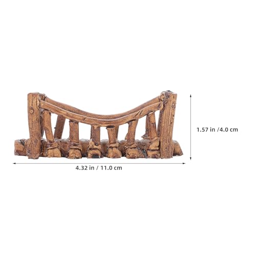 DOITOOL 2PCS Fish Tank Bridge Decoration - Mini Ceramics Bridges - Small Miniature Figurines - Fairy Garden Terrarium Decor Statues for Aquarium Ornaments