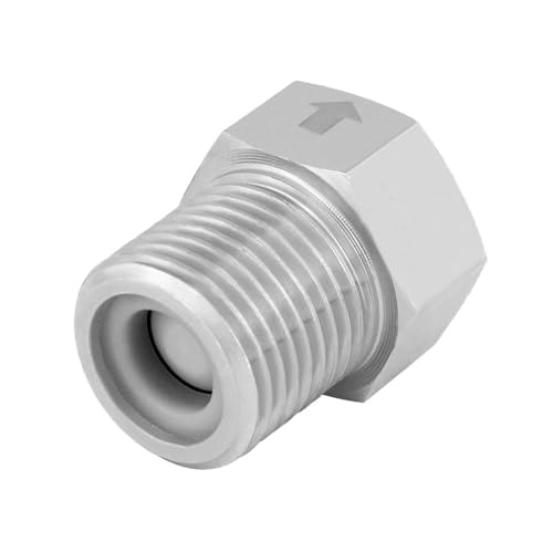 Hooshing Stainless Steel Check Valve 1/2" Male to 1/2" Female Thread Non Return One Way - size: 1/2" Male to 1/2" Female