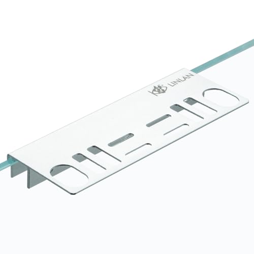 LINLAN Aluminum Aquarium Tool Holder - Fish Tank Accessories Organizer for Rimless Aquariums, Maintenance Tools, Tweezers, Tongs, Water Plants Accessories & Aquarium Supplies（Silver） - color: Silver
