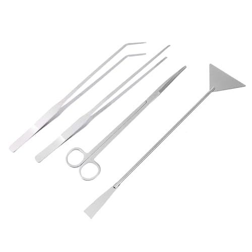 BESPORTBLE 1set Aquarium Aquascaping Tools Kit Water Plant Scissors Tweezers Spatula for Fish Tank Maintenance for Pruning Delicate Aquatic Plants