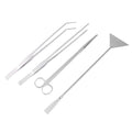 BESPORTBLE 1set Aquarium Aquascaping Tools Kit Water Plant Scissors Tweezers Spatula for Fish Tank Maintenance for Pruning Delicate Aquatic Plants