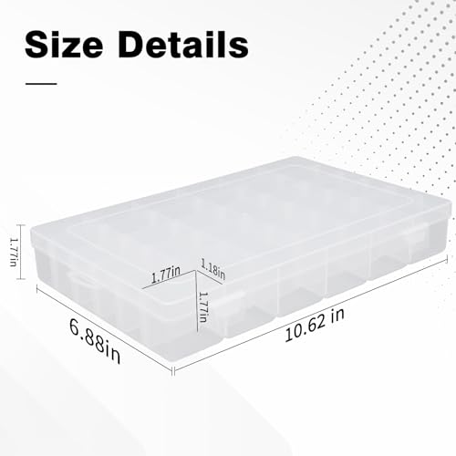 OALCQ 36 Grids 2 Pcs Bead Organizer and Storage Tackle Box for Rock Collection, Washi Tape, Small Items - Plastic Container - size: 36 grids 2 pcs