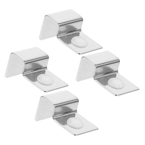YARNOW Aquarium Clips for Glass Cover 4pcs Stainless Steel Support Bracket Fish Tank Mounting Easy to Clean - size: Size 3