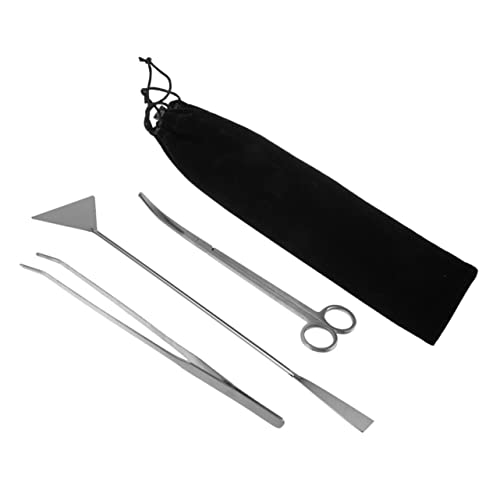 1set Aquarium Cleaning Tools Landscape Tweezers Scissors Rake Ergonomic Fish Tank Maintenance Kit for Easy Aquascaping