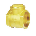 4" NPT Swing Brass Check Valve DN100, 4 Female Thread Horizontal One Way Valve to Prevent Water Backflow for Sump Pump and Air Compressor - size: 4 Inch