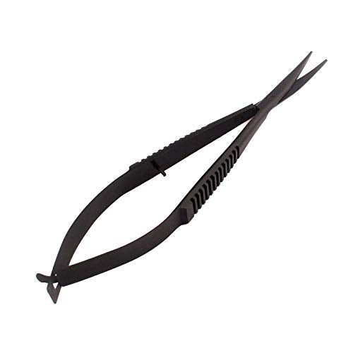 G.S Professional Stainless Steel Aquarium Aquascaping Spring Scissors Curved 4.5 Inch