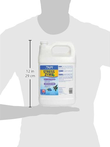 API Stress Zyme Freshwater and Saltwater Aquarium Cleaning Solution 1-Gallon Bottle - color: multi natural, size: 1 gal