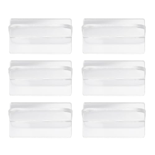 6Pcs Acrylic Aquarium Cover Handle, Wireless Fish Tank Lid Pull Handle, Durable Transparent Lid Grip for Glass Covers, Easy Install with Adhesive for Home Aquariums