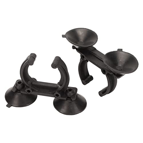 Vikye Aquarium Heater Suction Cup Clips Strong Fixing Stable Holders for Fish Tanks, 2-Pack, LED LightsHeating RodsWater Pipes, Plastic, 1.3in Diameter 1.4in Clamp Height 2.0in for Fish Tank
