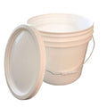 Durable All Purpose Pail - Outdoor 3.5 Gallon Bucket with Lid (White, 1Pack) - color: White