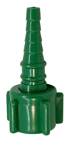 Swivel Barb Adaptor Nipple Nut, Swivel Nipple Christmas Tree Connector, Green Oxygen Tubing Connector (12 Pack)