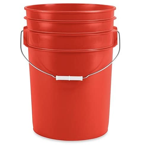 House Naturals 6 Gallon Large Food Grade BPA Free Bucket Pail with Airtight Screw on Lid (Pack of 2)