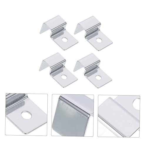 balacoo 4pcs Stainless Steel Aquarium Lid Racks Fish Tank Cover Holders for Glass Easy to Install and Support for Cleaning and Water Changes