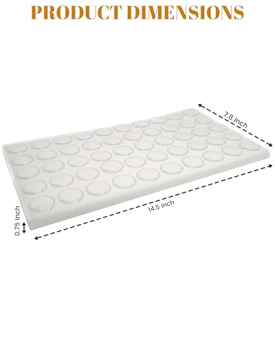 Novel Box Gem Jars 50 Small Size Gemstone tray | White Tray Foam Sheet 14.5X7.8X0.75 | Jewelry Display Rock Storage Box Insert | Gemstone display Trays for Collectibles - color: White Foam Liner with 50 Gem Jars
