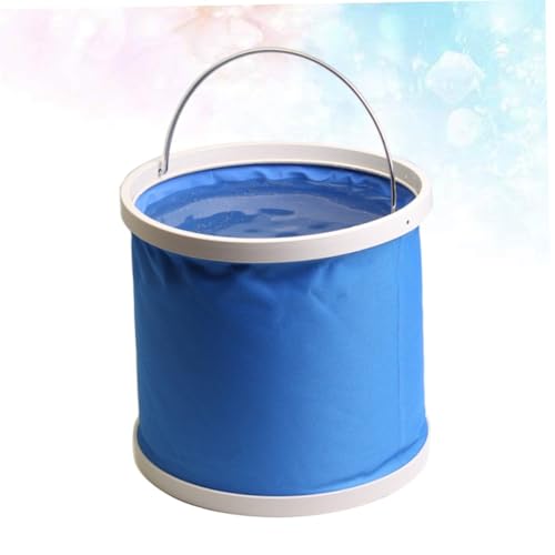 Gatuida Portable Collapsible Bucket Folding Water Container for Camping Hiking Fishing and - color: Blue
