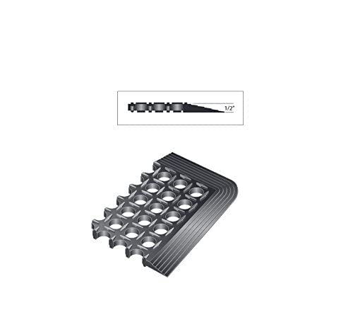 Rhino Mats, K-Series Comfort Tract Anti-Fatigue Drain-Thru Beveled Floor Mat, Drainage Non-Slip Grease-Resistance for Kitchen, Restaurant, Pool, Gym, Bar or Patio (Black, 3' x 15' x 0.5") - size: 3' x 15'