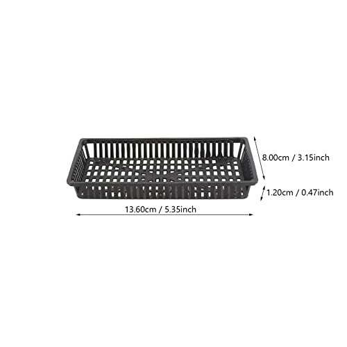 POPETPOP Aquarium Plastic Plant Basket 5-Pack Water Grass Pots with Drainage for Hydroponic Root Cultivation Fish Tank and Pond Planting